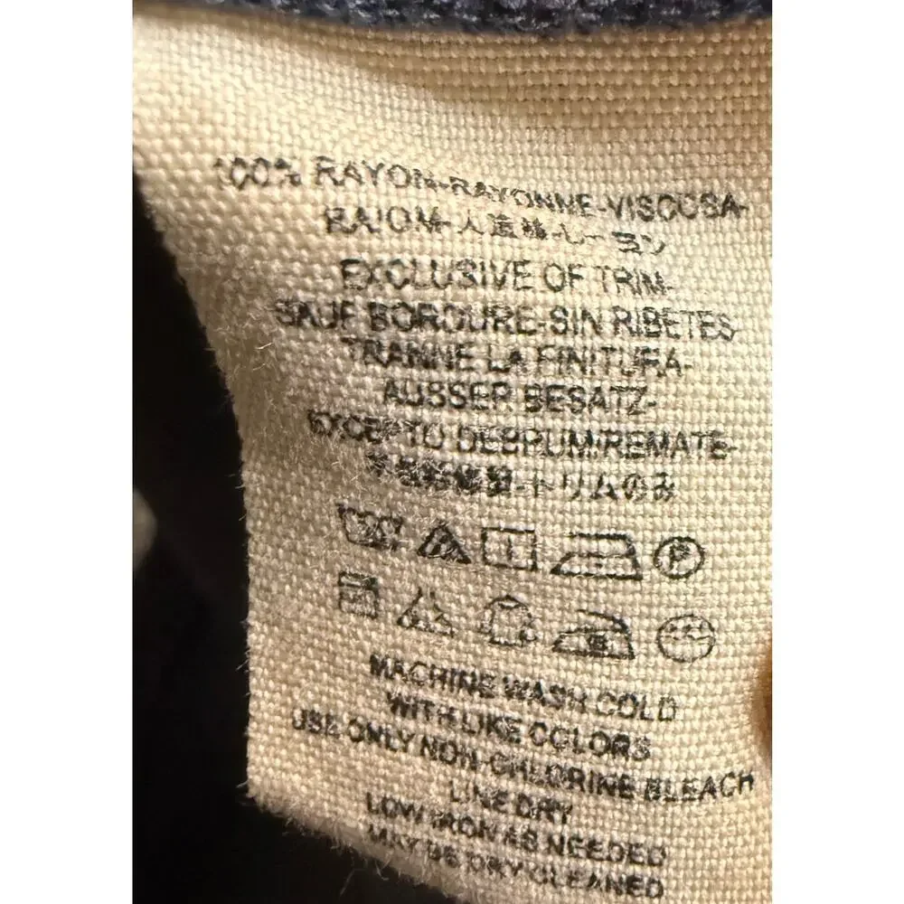 Free People Navy Blue Boho Sleeveless Swing Dress, Rayon Medallion Print, Large - Picture 8 of 10